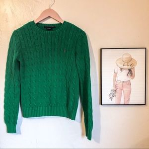 Green Ralph Lauren Sweater Medium great condition